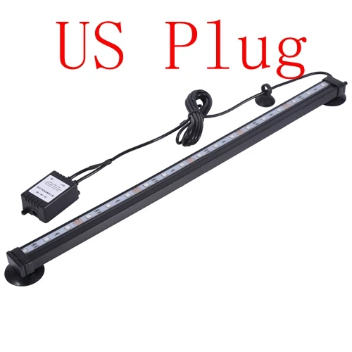 US Plug Светодиодный светильник для аквариума, погружной воздушный пузырьковый светильник, дистанционное управление, 46 см, ЕС/США, аквариумный светодиодный светильник ing - Цвет: US Plug
