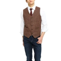 fashion country style british cheap wedding vest custom made groomsmen vests slim fit mens suit vests cheap mens vest