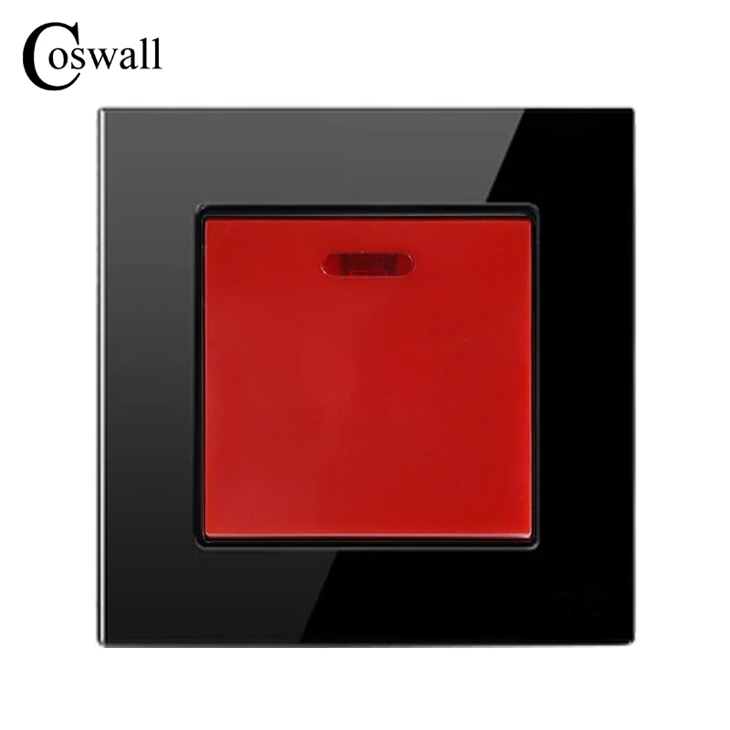 Переключатель COSWALL 45A с неоновой стеклянной панелью кухонный водонагреватель