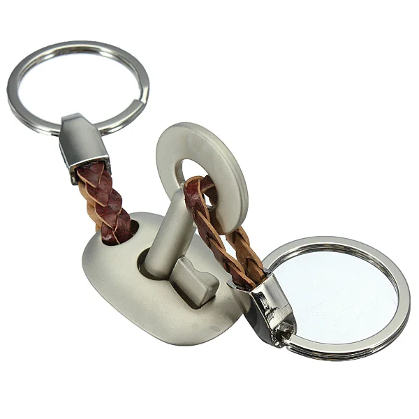 

Metal Silver Creative-design Lock Key Couple Keychain Key Chain Ring Keyring Key For Lover Gift