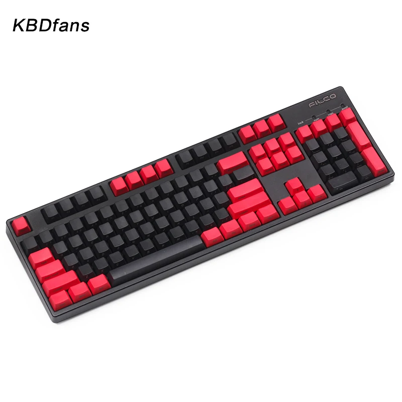 Боковая печать pbt keycaps черный и красный oem профиль для mx wried Механическая игровая