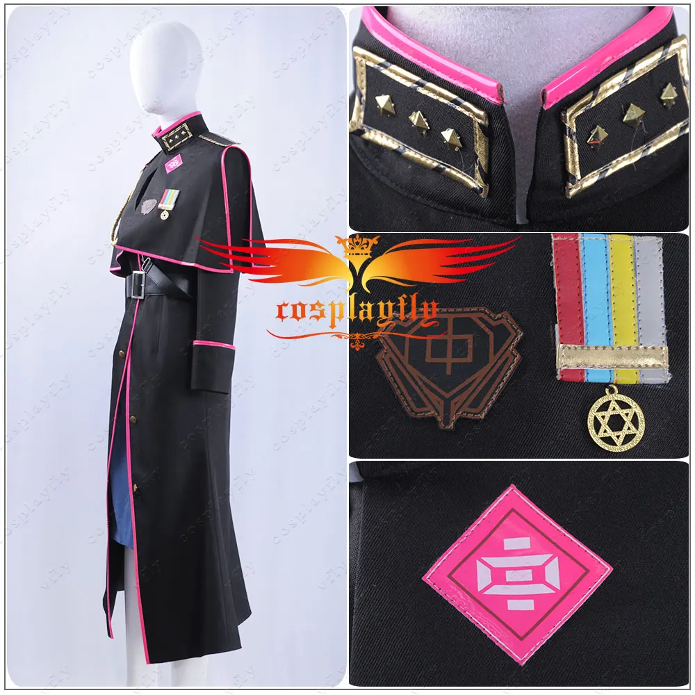 Anime Japanese Voice Actor Division Rap Battle Otome Tohoten Cosplay Costume Military Uniform Trench Jacket Armlet Halloween |