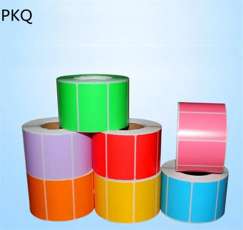 Thermal Sticker Label 80x50mm/80x60mm blue green purple orange yellow brown red pink color labels for Zebra Printer