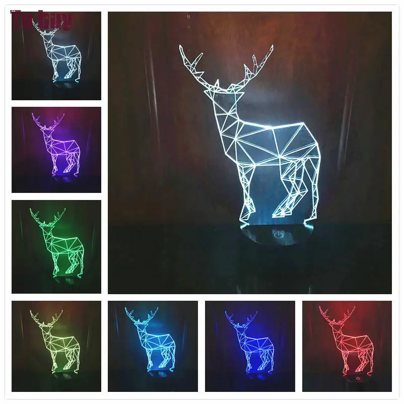 Светодиодная настольная лампа Luminaria 3D рождественский подарок для детей ночник с