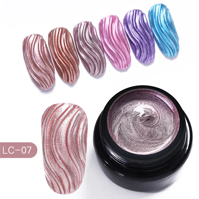 LC-07 LILYCUTE, 5 мл, металлический цвет, Гель-лак для ногтей, лак, живопись, паук, цветы, рисунок, золото, серебро, зеркальный блеск, УФ-гель - Цвет: LC-07