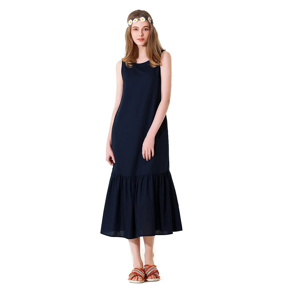 Женские богемные платья макси без рукавов на тонких бретелях Длинные