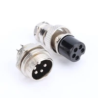 16mm 5 pin screw type electrical aviation plug socket connector