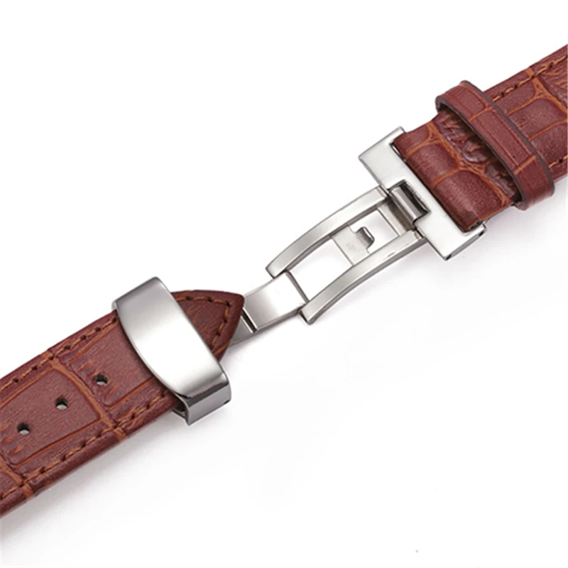 Ремешок кожаный для наручных часов 18/20/22 мм|black watchband|band 18mmwatchband leather |