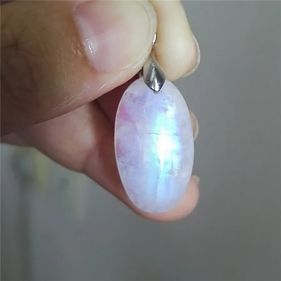 Из натуральной сильный свет лунный камень кулон Модные украшения женские