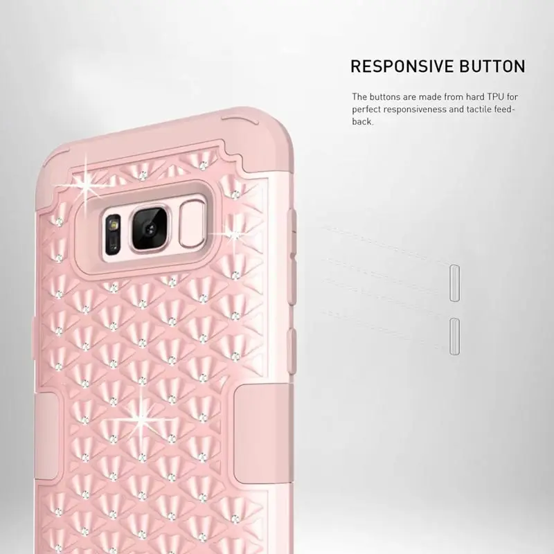Гибридный армированный жесткий силиконовый чехол для Samsung Galaxy S9 Plus Diamond 3 в 1