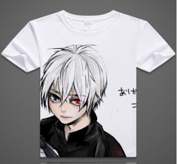 Горячий Токийский Гуль Kirishima Ayato Косплей Костюм Kaneki Ken футболка | Мужская одежда