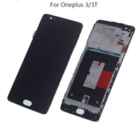 5 5 inch amoled display for oneplus 3t a3010 oneplus 3 a3000 a3003 lcd touch screen digitizer screen repair parts with frame