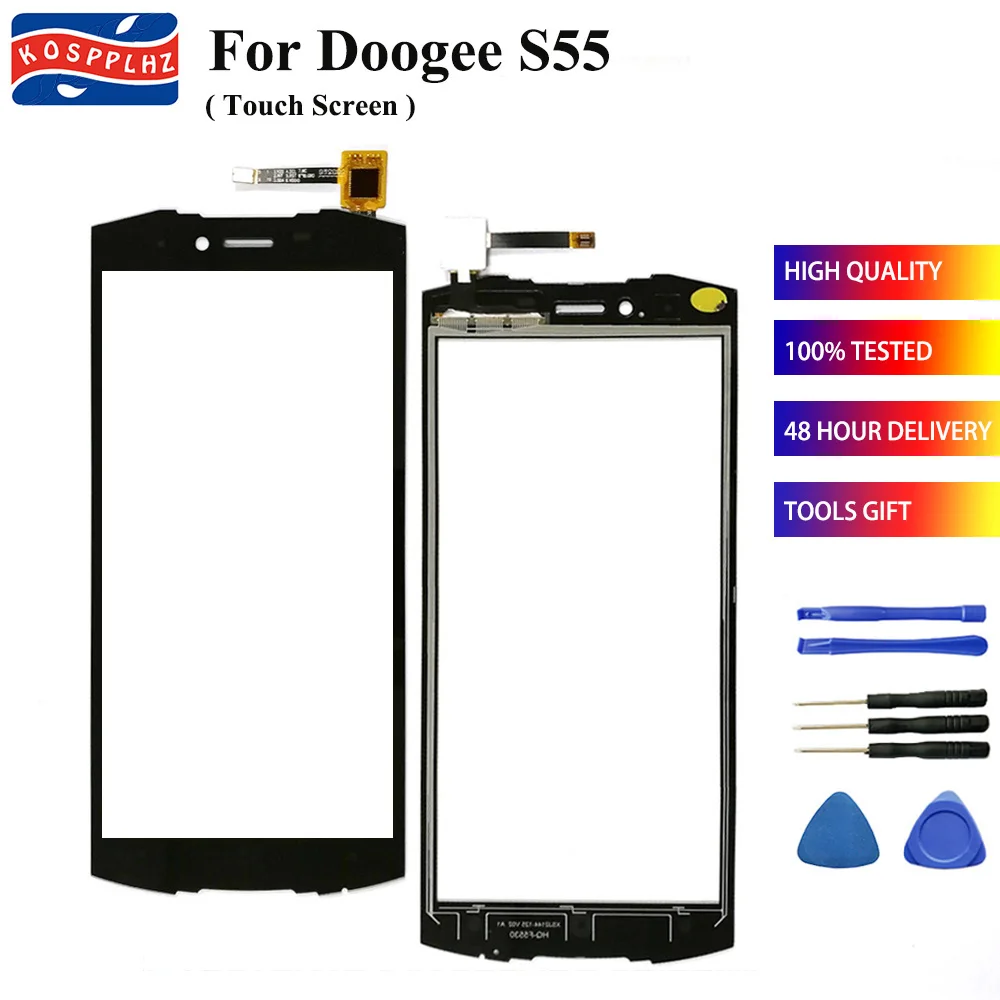 100% новая сенсорная панель для DOOGEE S55 сенсорный экран дигитайзер запасная
