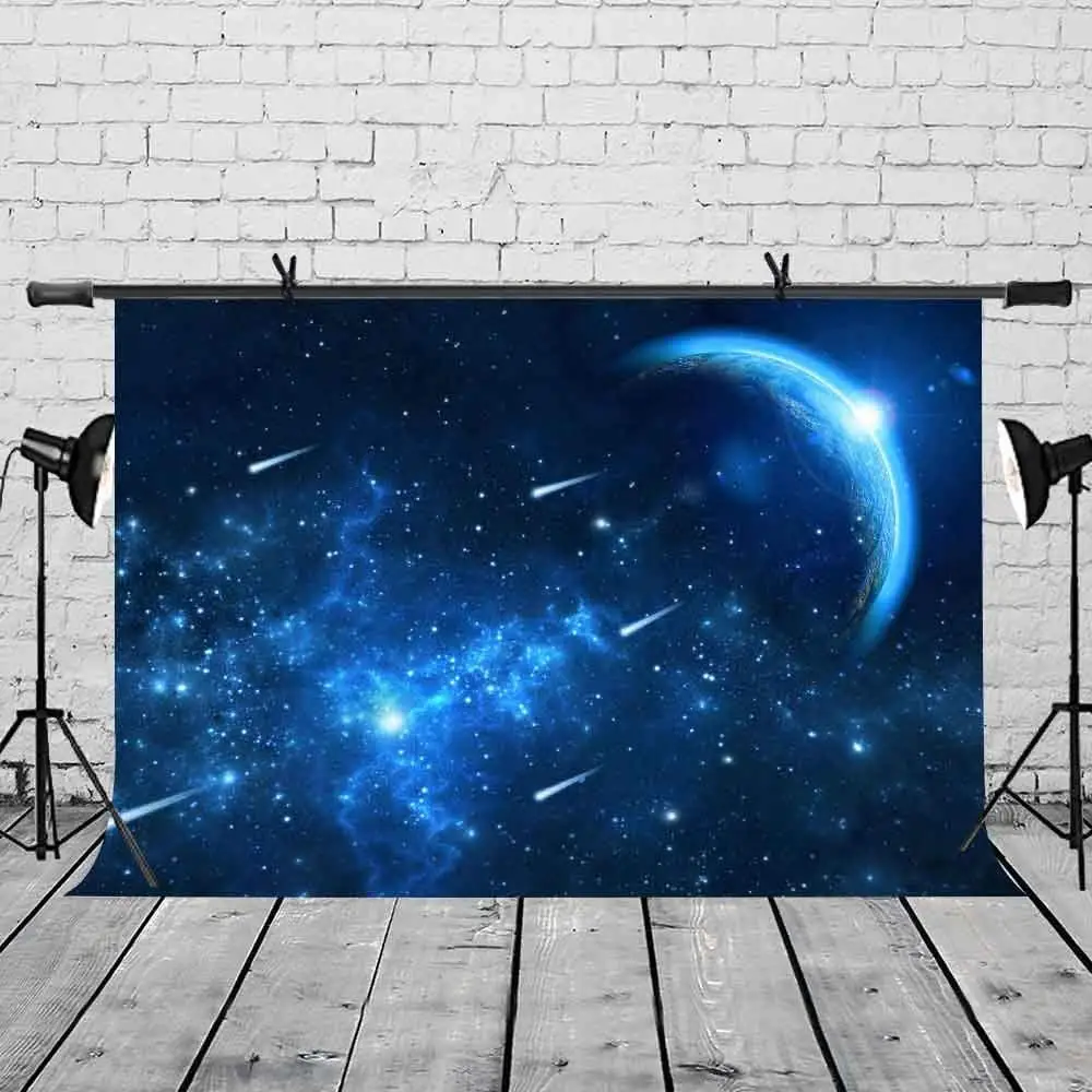 7x5ft звездное небо фон голубое звездное небо метеоритный дождь фон для фотосъемки и студийный реквизит для фона