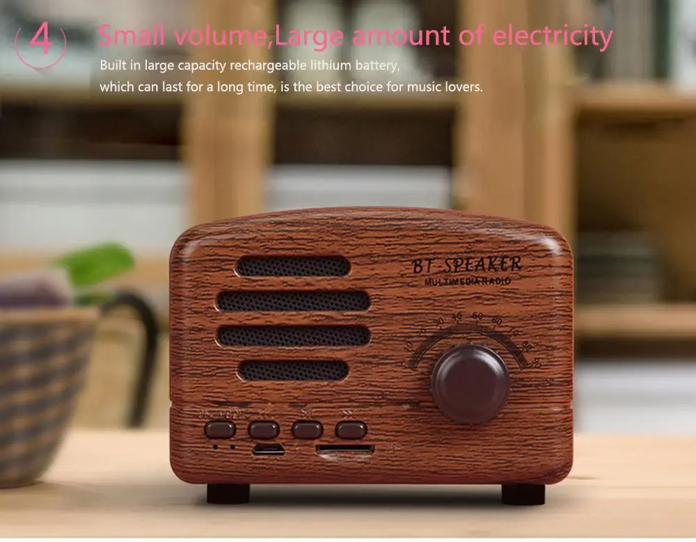 Acekool ретро портативный мини Bluetooth динамик беспроводной s Super Bass Музыка громкий