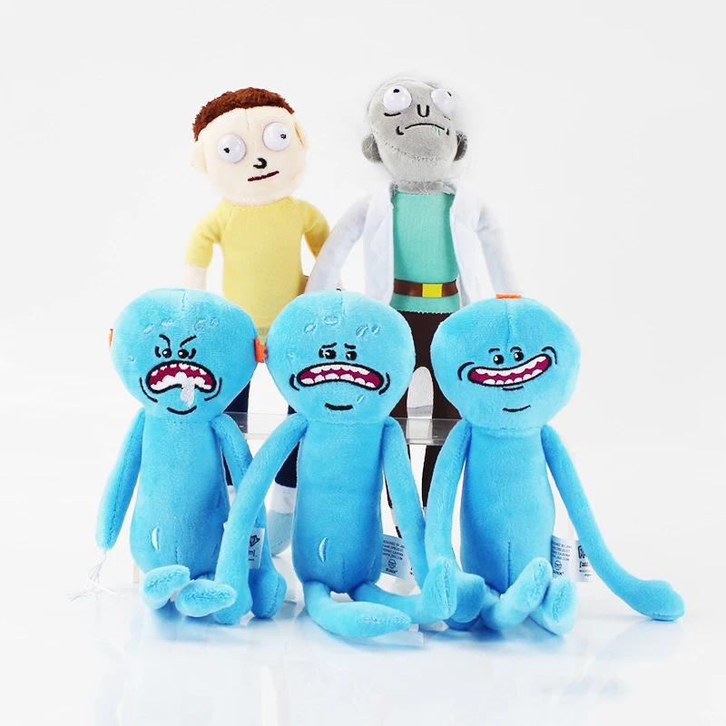 6 шт/лот 25 см Рик и Морти Happy Sad Foamy Meeseeks Морти Рик Плюшевые игрушки Мягкая набивная кукла игрушки для детей рождественские подарки