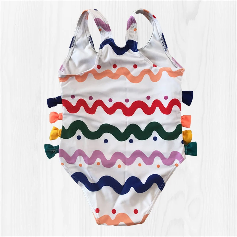 Милый купальный костюм для малыша купальник с бантом дизайн Maillot De Bain на