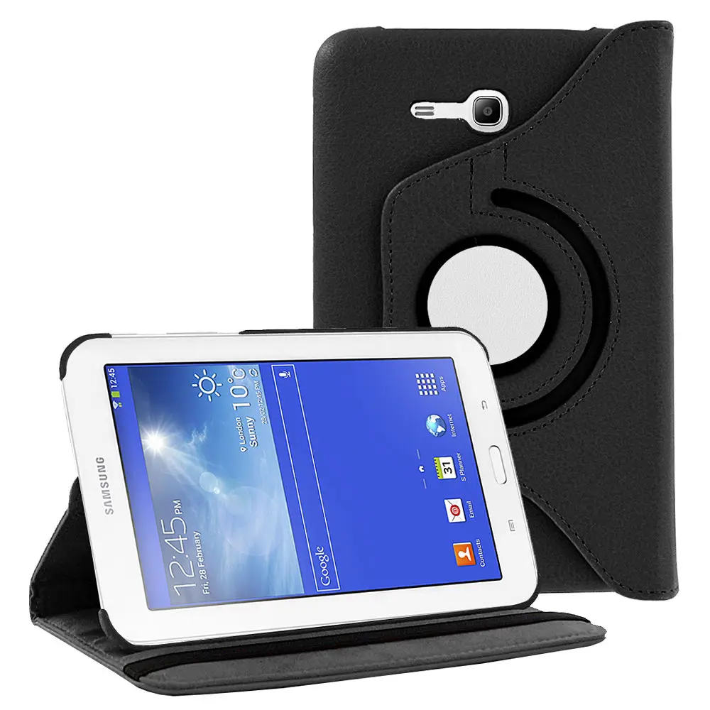 Чехол из искусственной кожи с вращением на 360 градусов для Galaxy Tab 3 7 &quotLite SM-T110 T111 T116