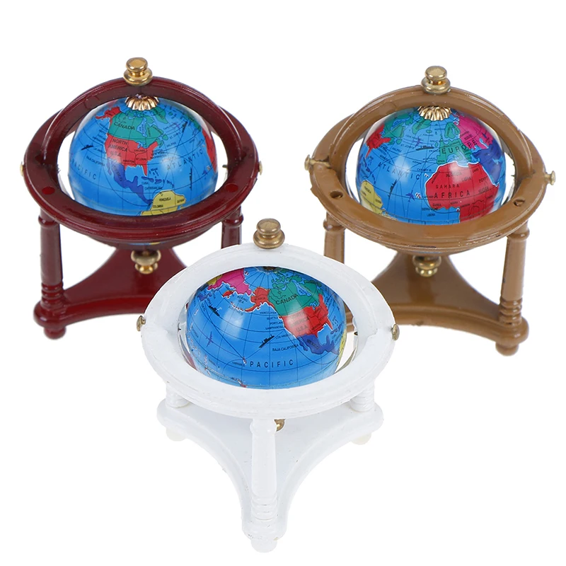 Rolling Globe With Wood Stand 1:12 Study Livingroom Bedroom Reading Room Furniture Toy Accessories Dollhouse Miniature | Игрушки и хобби