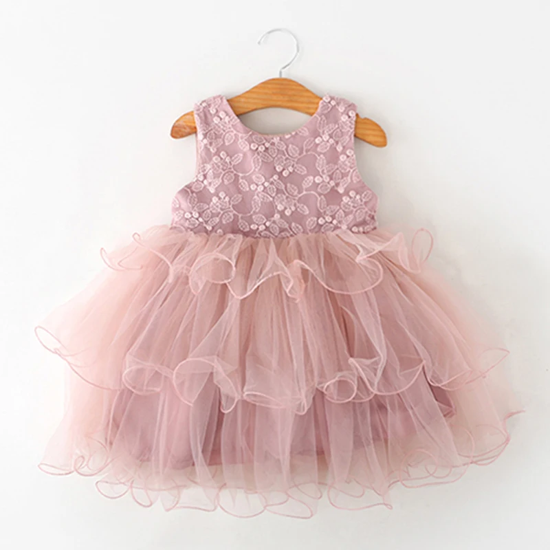 Summer Dresses For Girls White Beading Clothes Vestido Flower Baby Dress Girl Party Tutu Little Princess Children Clothing 2 6Y | Детская