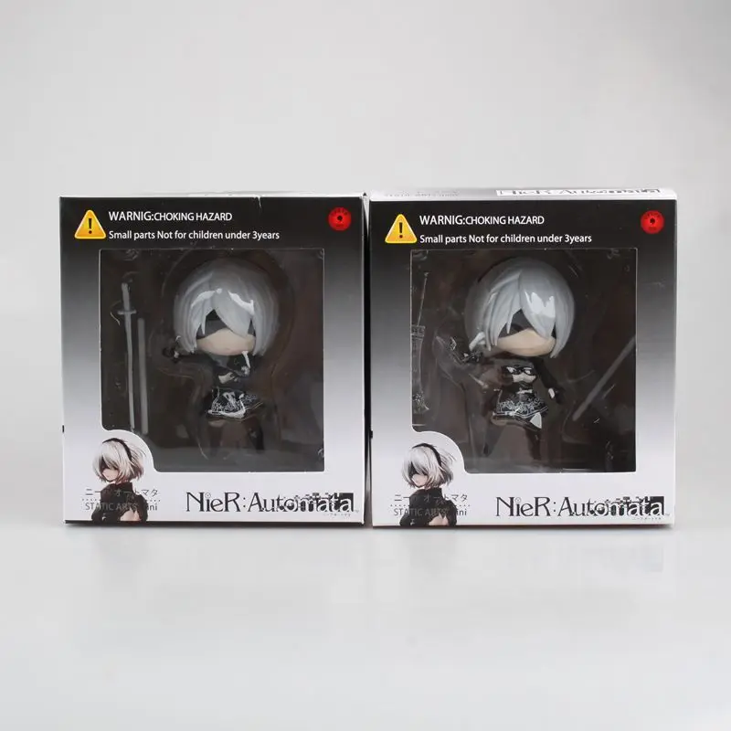 NieR:Automata 2B YoRHa No.2 Тип B Q версия ПВХ Фигурки Модель игрушки кукла 10 см|pvc action figure|model