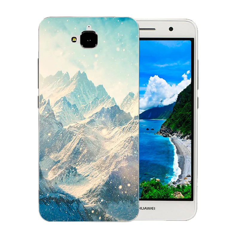 5 0 &quotдля huawei Y6 Pro силиконовый чехол для телефона пейзаж картины Honor 4C
