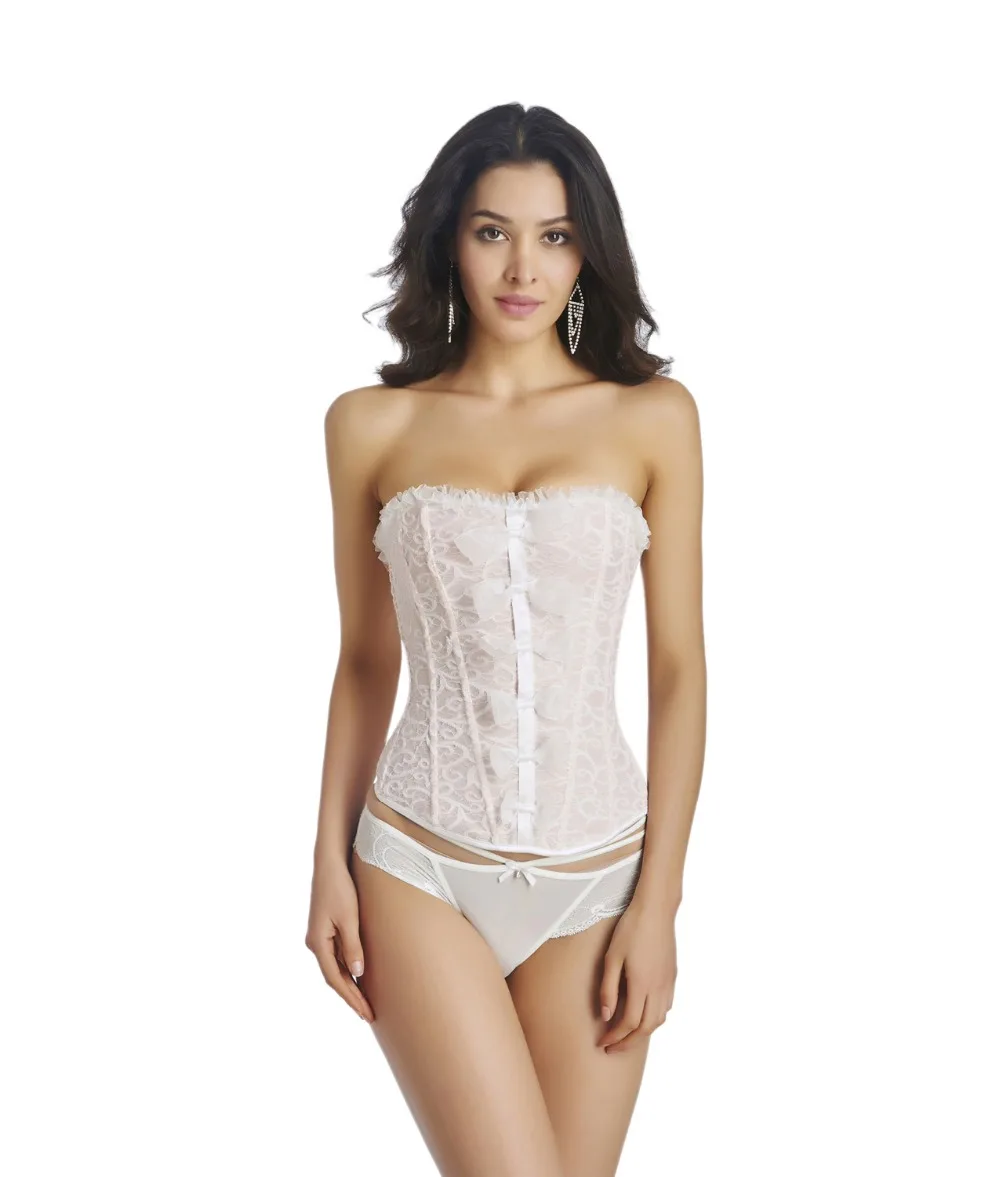

Корсет женский кружевной, без бретелек, с бантом, 3S3224 S,M,L,XL,2XL