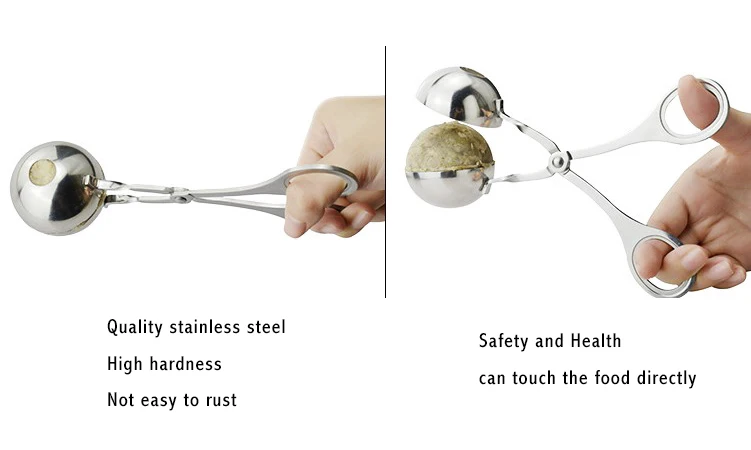 1 шт. высокого качества удобный фрикадельки Maker Нержавеющая сталь чучела клип DIY