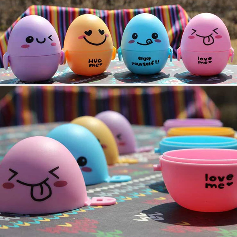 1pc Plastic egg holder toy egg box Round boxes Egg storage container Candy Box Gift Party Supplies