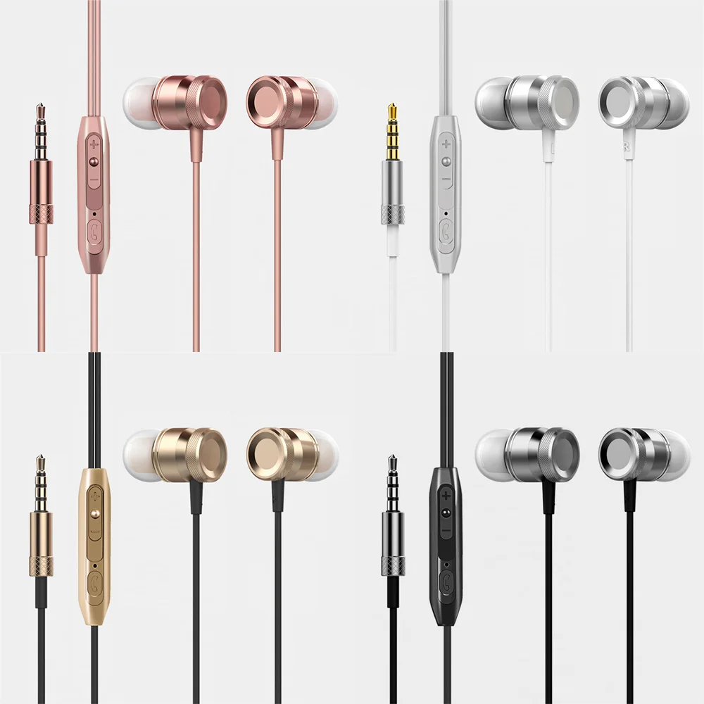 

100pcs In-Ear Wired Earphone Headset Control computer Smartphone With Mic for Android Phone iPh MP3 MP4