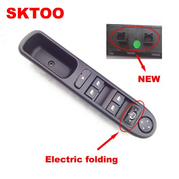 

SKTOO Front Window Control Switch For 2007-2015 Peugeot 307 307CC 307SW Automotive Electric Glass-frame Riser Switch(Electric)