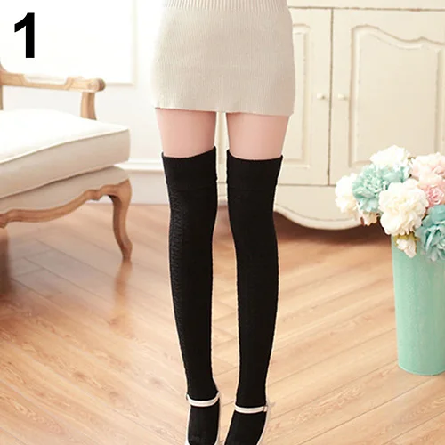 

Fashion Autumn Winter Thigh High Women Over The Knee Socks Slim Leg Stockings New Year's Socks