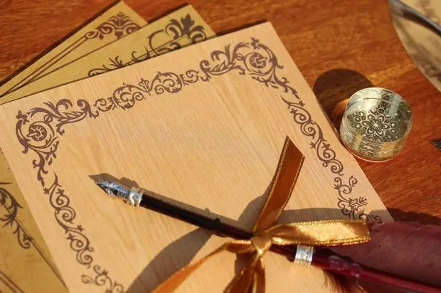 

Retro European-style lace vine Wood Kraft Paper Envelopes 5pcs free shipping