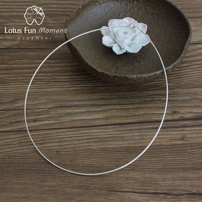 Женское Ожерелье чокер Lotus Fun и колье из серебра 925 пробы|necklace chain|chain for womenfashion choker |