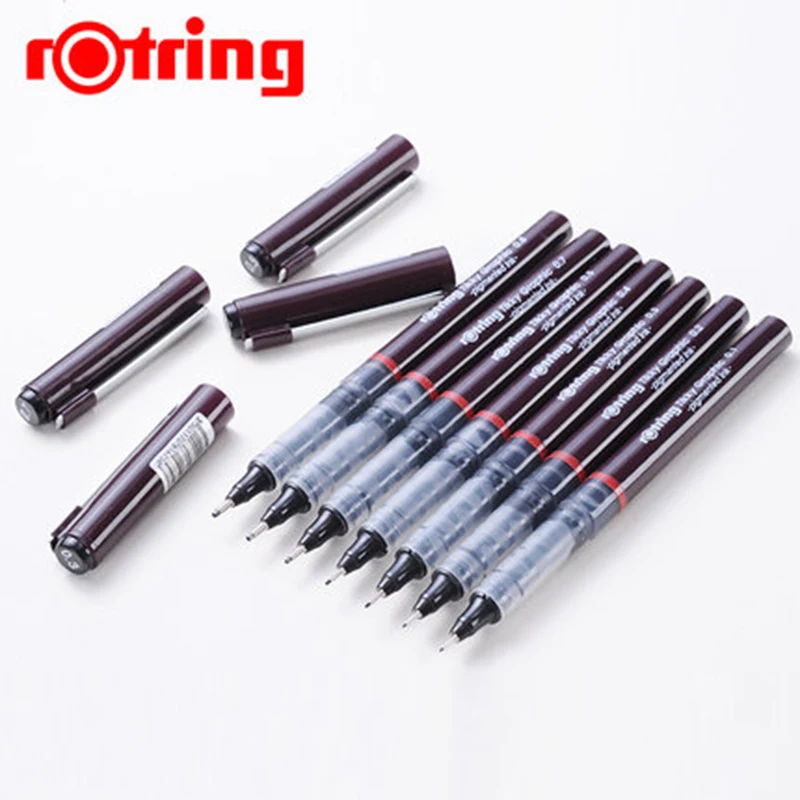 3 шт./лот Rotring Tikky графические пигментированные чернила 0 1/0 2/0 3/0 4/0 5/0 7/0 8 мм