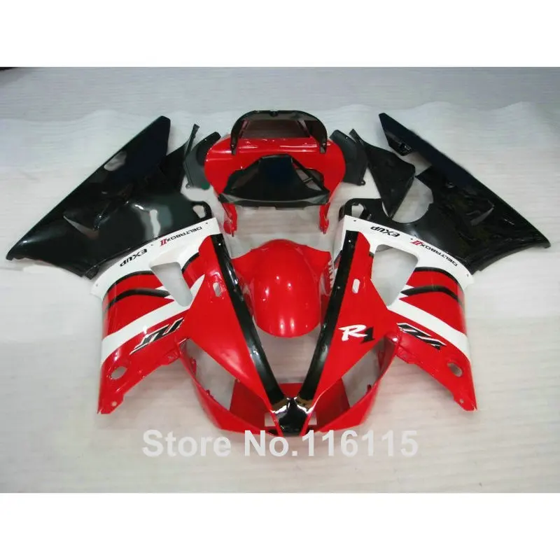 Высококачественный ABS обтекатель комплект для YAMAHA YZF R1 2000 2001 черный красный белый