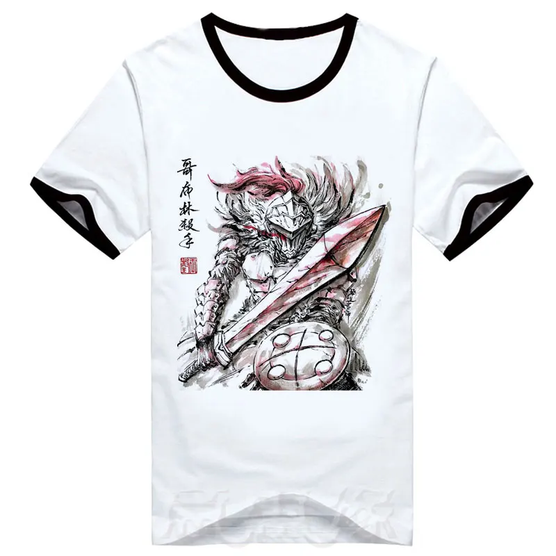 Новинка футболка с изображением истребителя из аниме гоблина модная мужская