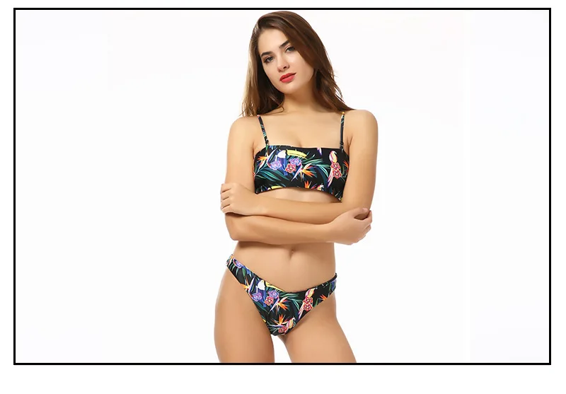 2018 Европа и США новый бикини принт птица раздельный купальник|europe swimwear|swimwear