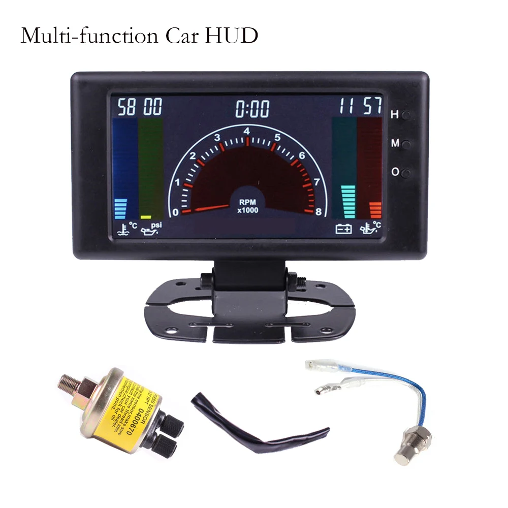 5 дюймовый автомобильный дисплей HUD 6 в 1 автоматический датчик ЖК цифровой