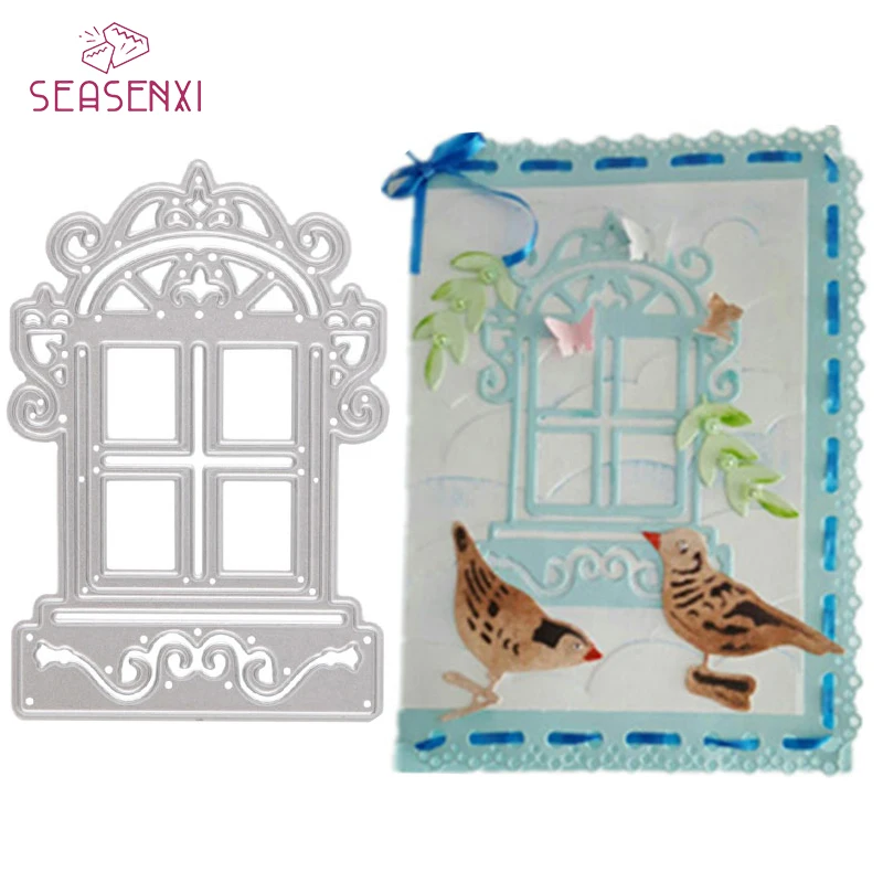 SEASENXI 1 шт. DIY Винтаж окна двери металла умереть Шаблоны Скрапбукинг порезы