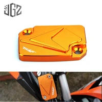 orange motorcycle parts cnc aluminum front brake reservoir fluid tank cover cap for ktm duke 125 200 390 2013 2014 2015 2016
