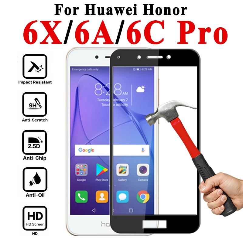 Защитное стекло Honor 6a 6x для huawei 6c pro защита экрана honar honer 6 a x c a6 c6 x6 закаленное honor6x