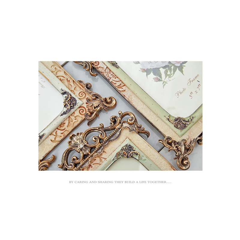 

5/6/7/8/10 Inch Europe Style Photo Pictures Frames Painting Carved Resin Cadre For Tabletop Decor Ornaments Retro Workmanship