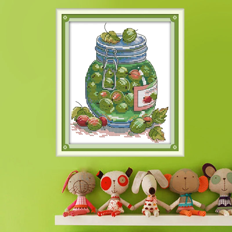 NKF сочный крыжовник Наборы для вышивания крестиком домашний декор рукоделие