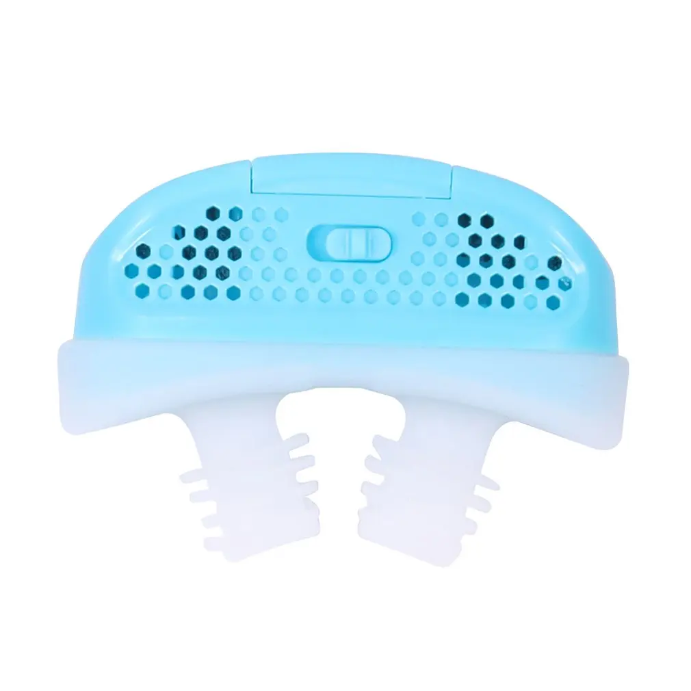 sky blue Стоппер для аккумулятора носовой храп стоппер силиконовый стоппер выдох стоппер умный дыхательный стоппер без батареи - Цвет: sky blue