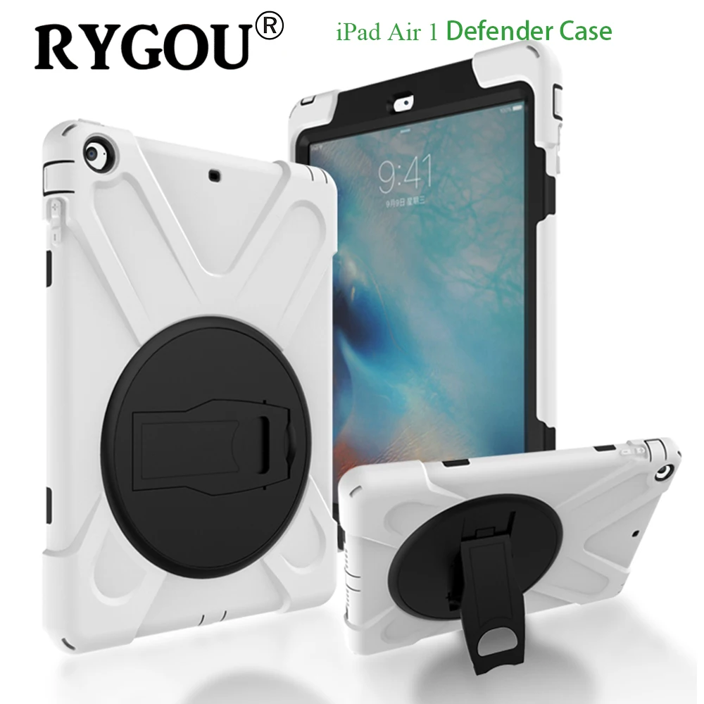 RYGOU чехол для iPad Air безопасный Гибридный противоударный жесткий силиконовый 1