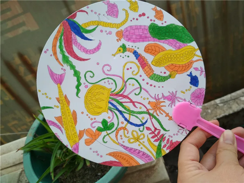 Happyxuan 12 шт. Дети DIY раскраска поддержки широкого сбыта липких обувей подошв Бумага