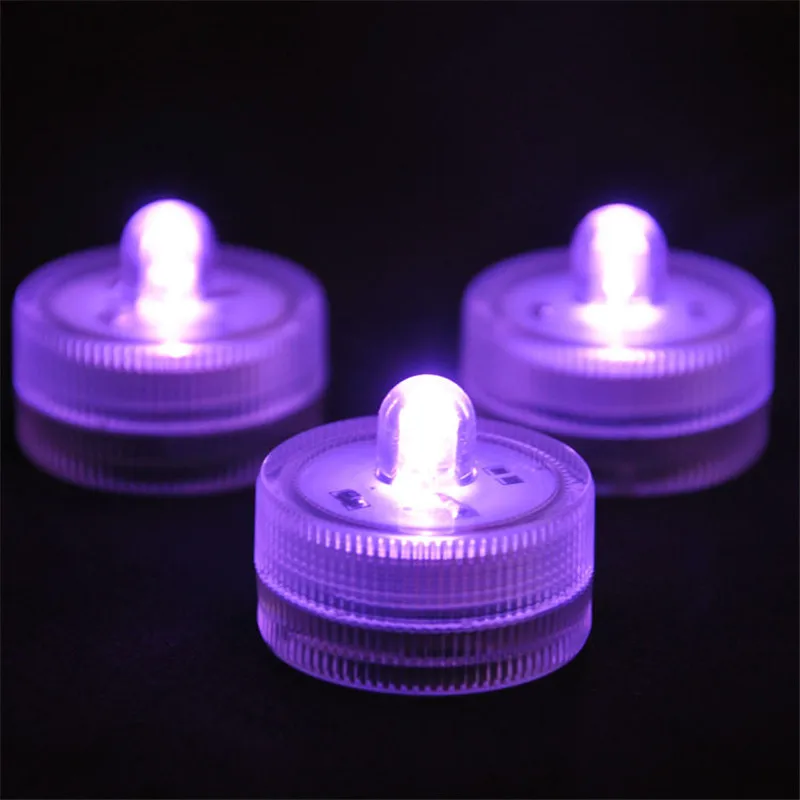 

120 Pieces/Lot RGB Color Changing LED Tea Light Submersible LED Floral Battery Powered Waterproof Wedding Decoration