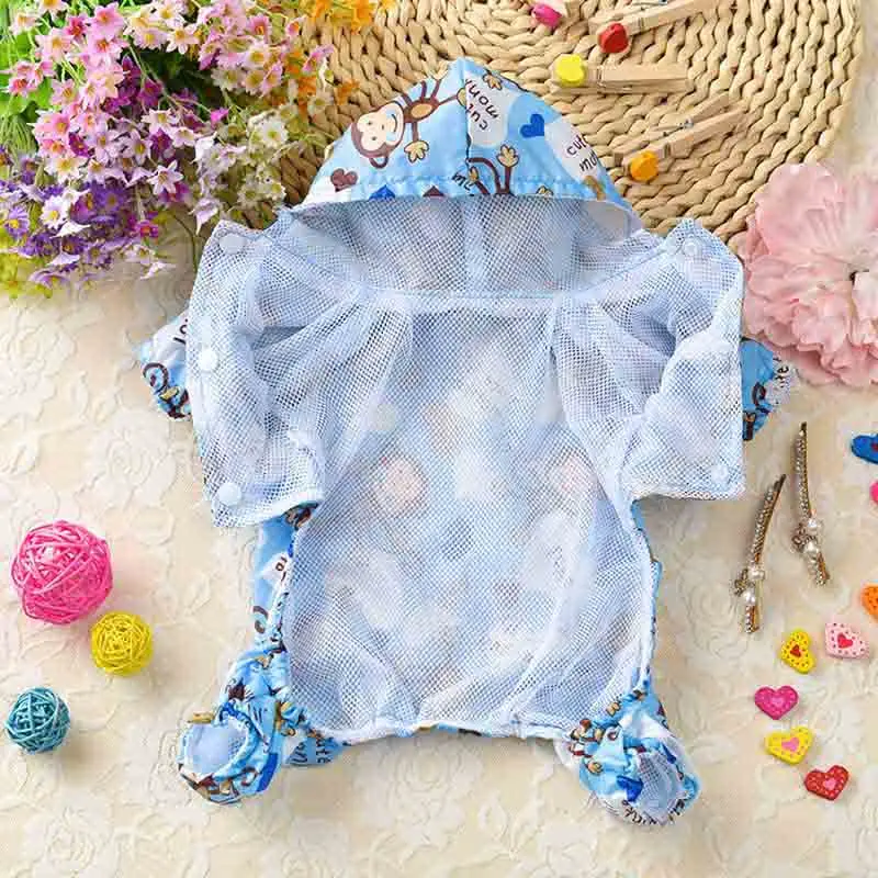 Водонепроницаемая Одежда для питомцев дождевик собак милый мультяшный