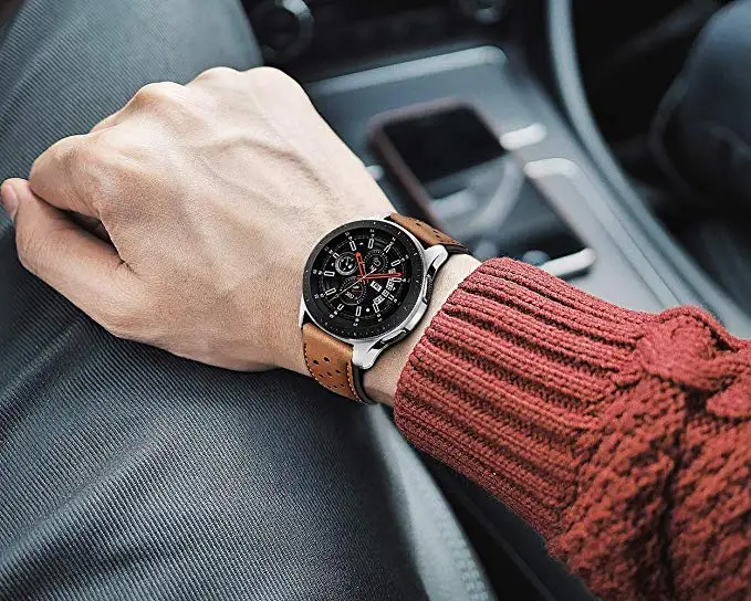 20 мм/22 мм, ремешок для Galaxy Watch 46 мм/42 мм/Активный samsung Шестерни S3 frontier/S2/спортивный кожаный ремешок huawei часы GT S 3 2 46